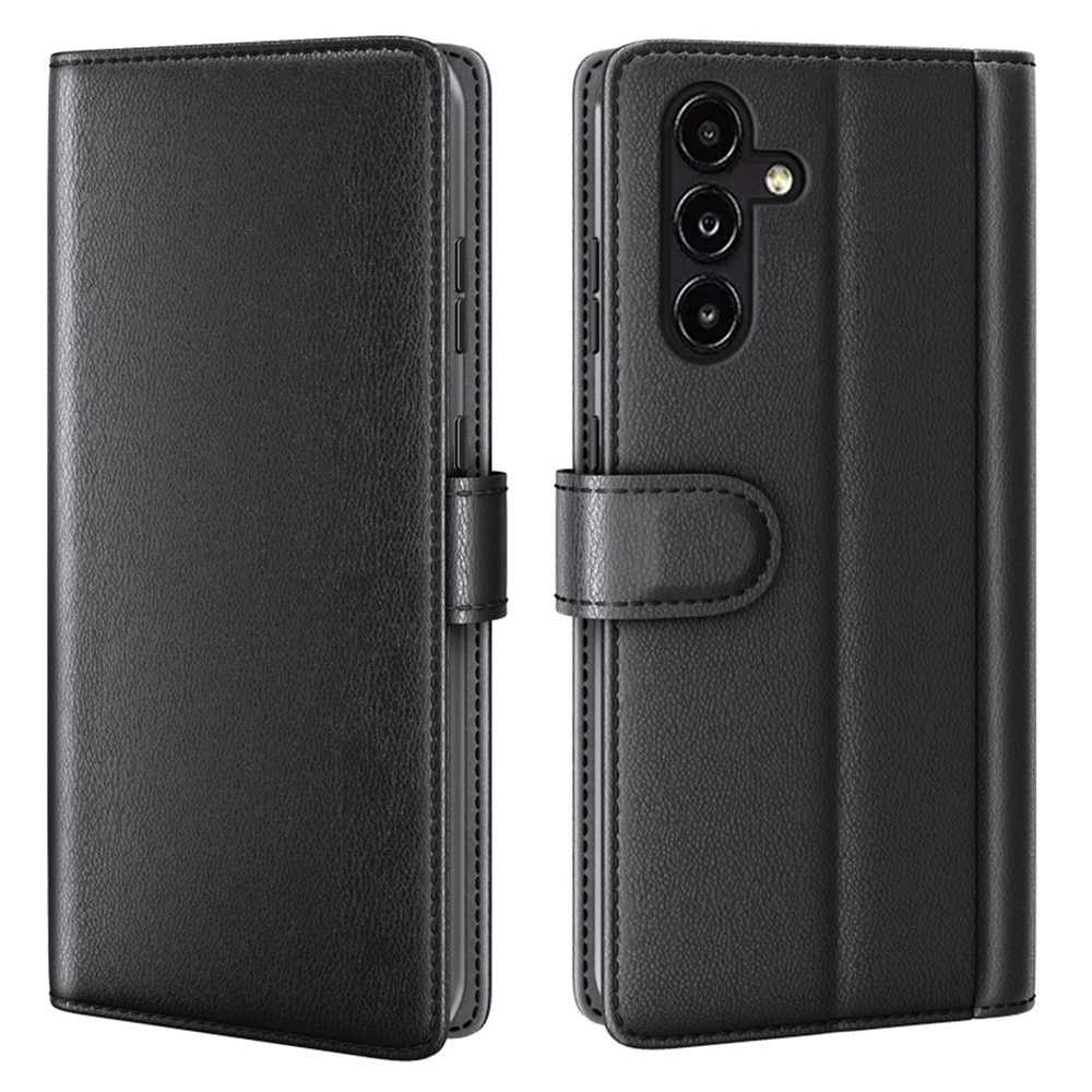 Samsung Galaxy A14 Genuine Leather Wallet Case Black