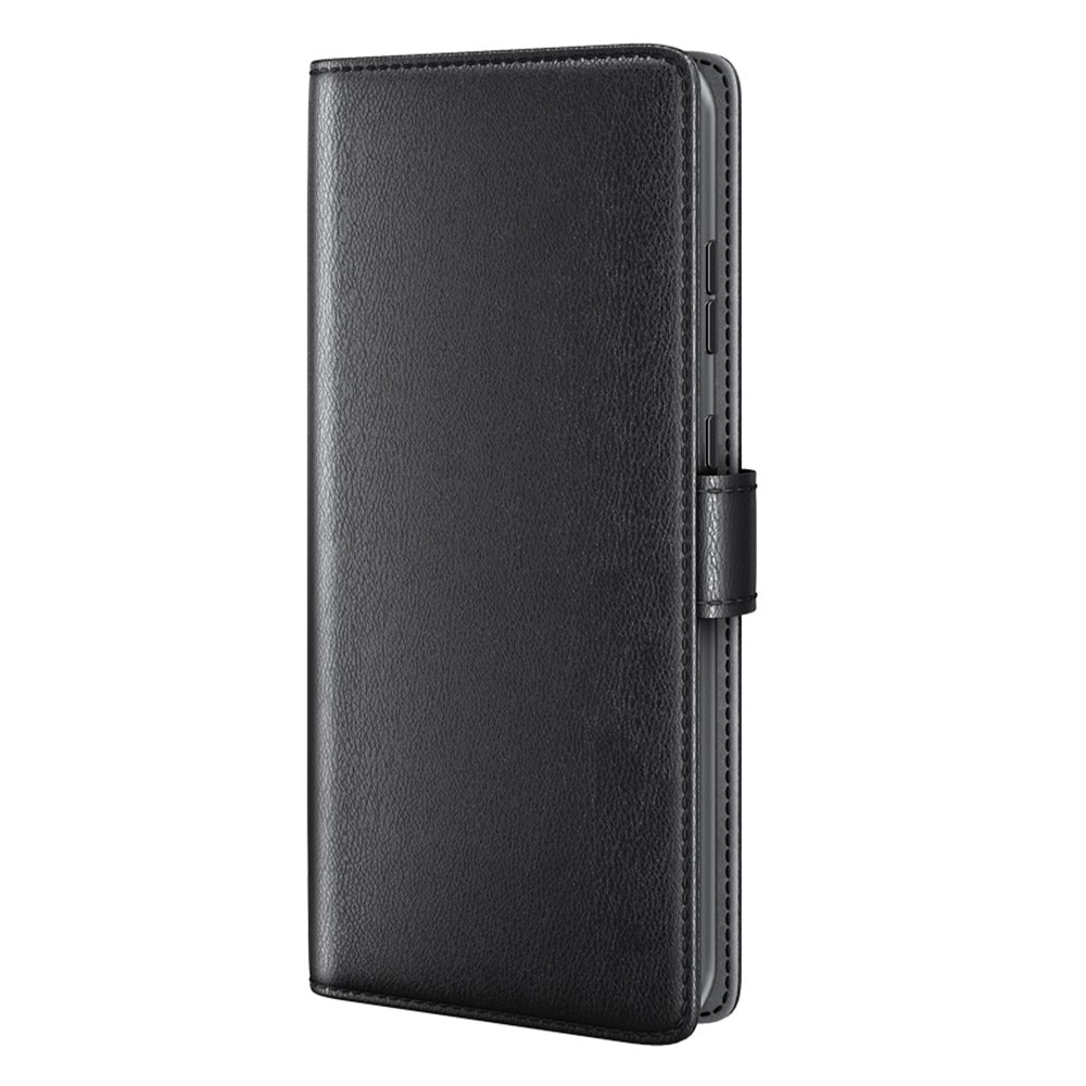 Samsung Galaxy A14 Genuine Leather Wallet Case Black