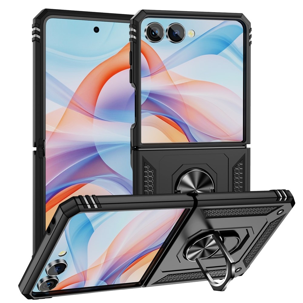 Samsung Galaxy Z Flip 7 Hybrid Case Tech Ring Black