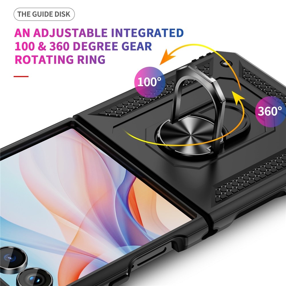 Samsung Galaxy Z Flip 7 Hybrid Case Tech Ring Black