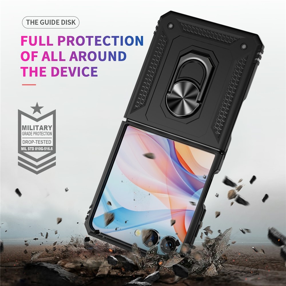 Samsung Galaxy Z Flip 7 Hybrid Case Tech Ring Black