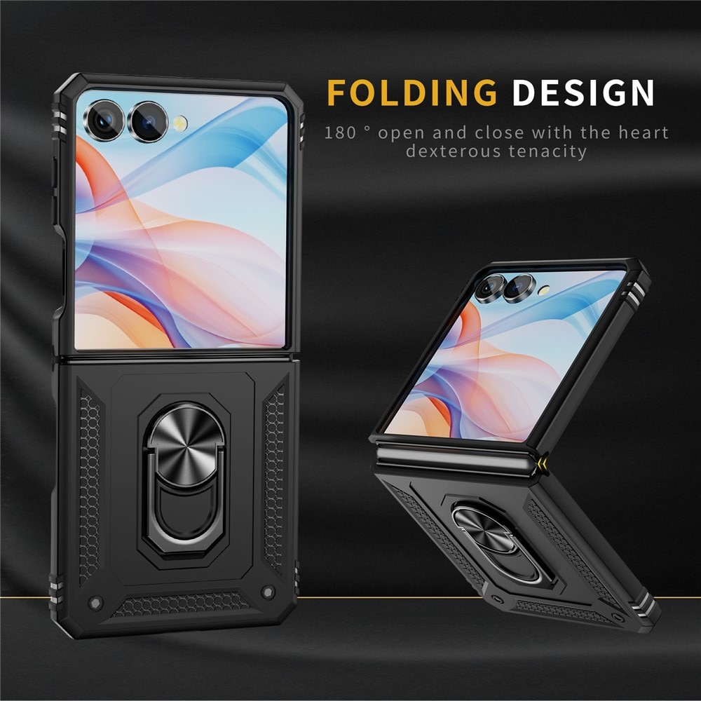 Samsung Galaxy Z Flip 7 Hybrid Case Tech Ring Black
