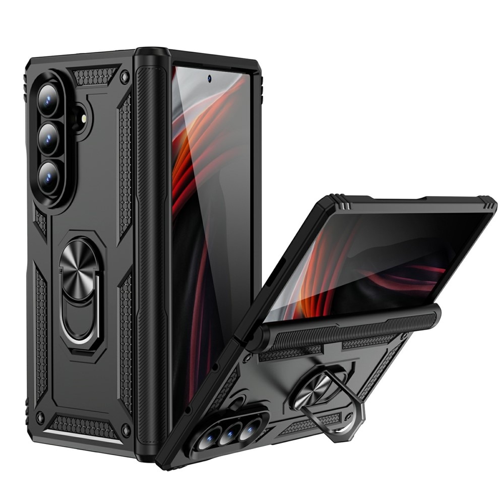 Samsung Galaxy Z Fold 7 Hybrid Case Tech Ring Black