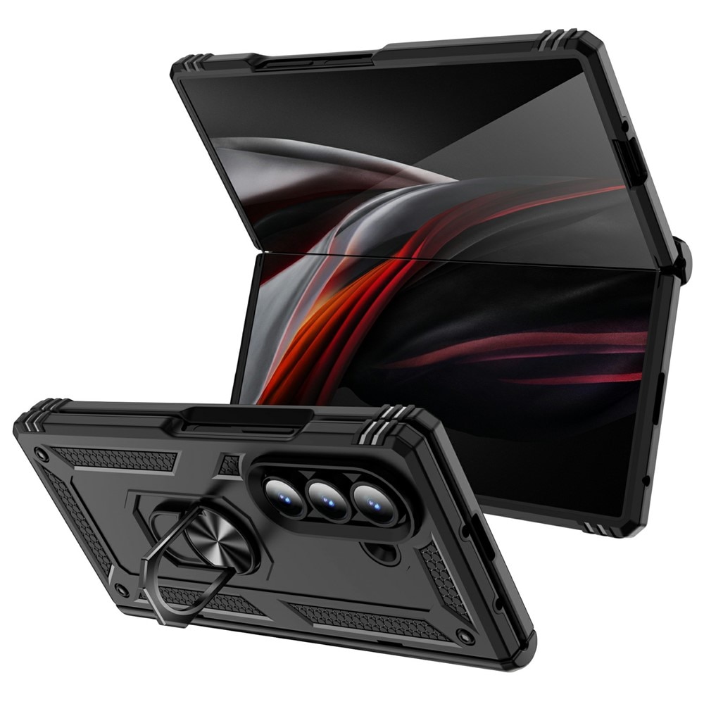 Samsung Galaxy Z Fold 7 Hybrid Case Tech Ring Black