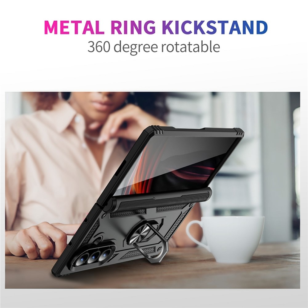 Samsung Galaxy Z Fold 7 Hybrid Case Tech Ring Black