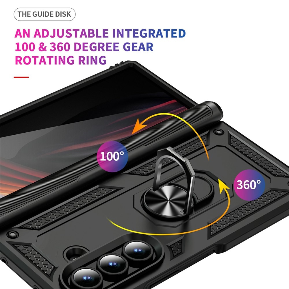 Samsung Galaxy Z Fold 7 Hybrid Case Tech Ring Black