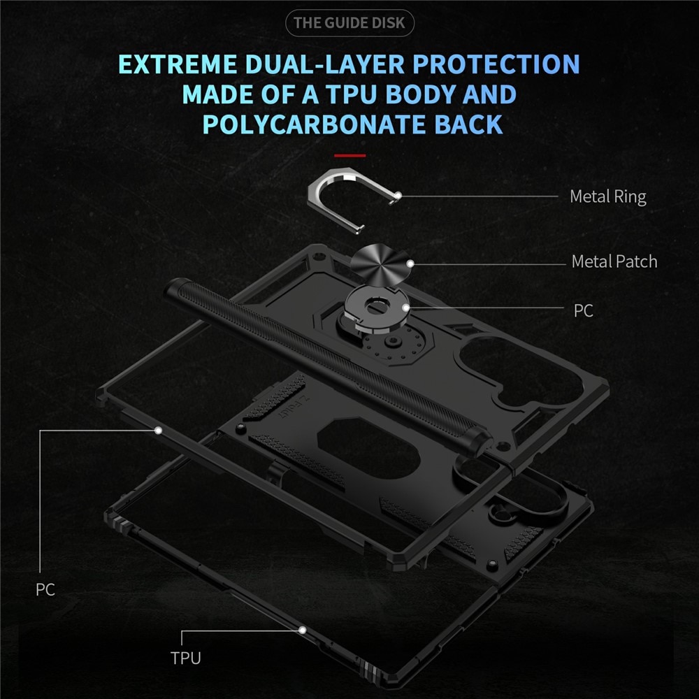 Samsung Galaxy Z Fold 7 Hybrid Case Tech Ring Black