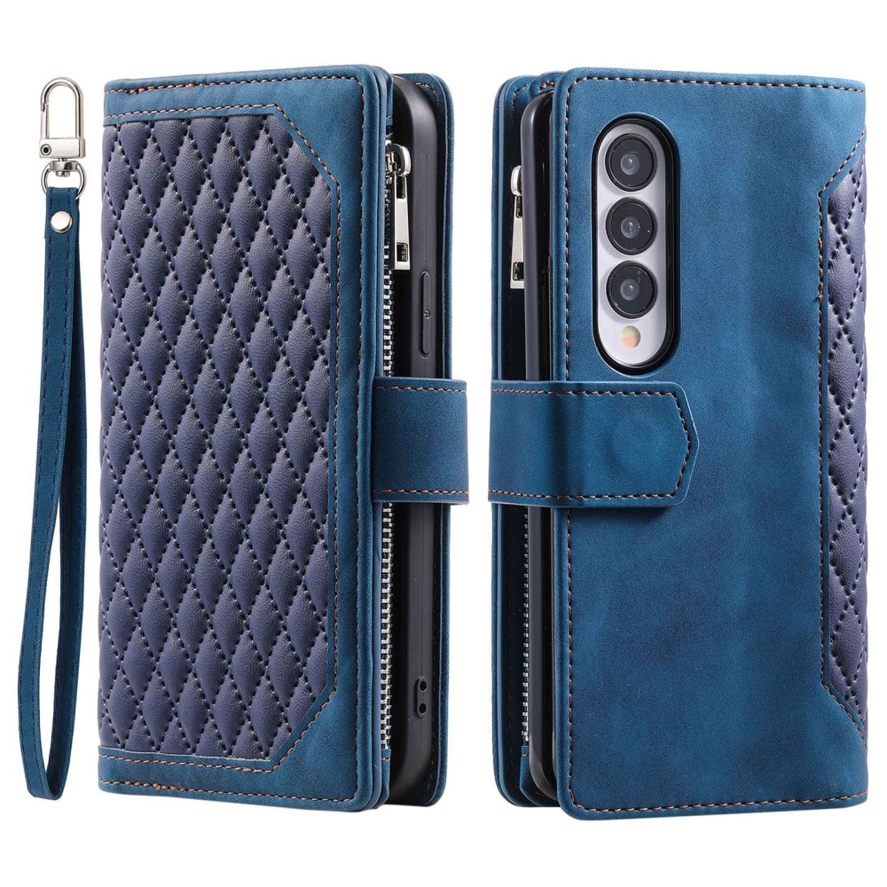 Samsung Galaxy Z Fold 4 Wallet/Purse Quilted Blue