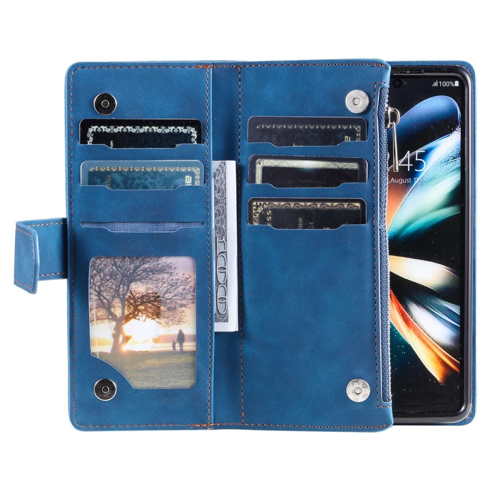 Samsung Galaxy Z Fold 4 Wallet/Purse Quilted Blue