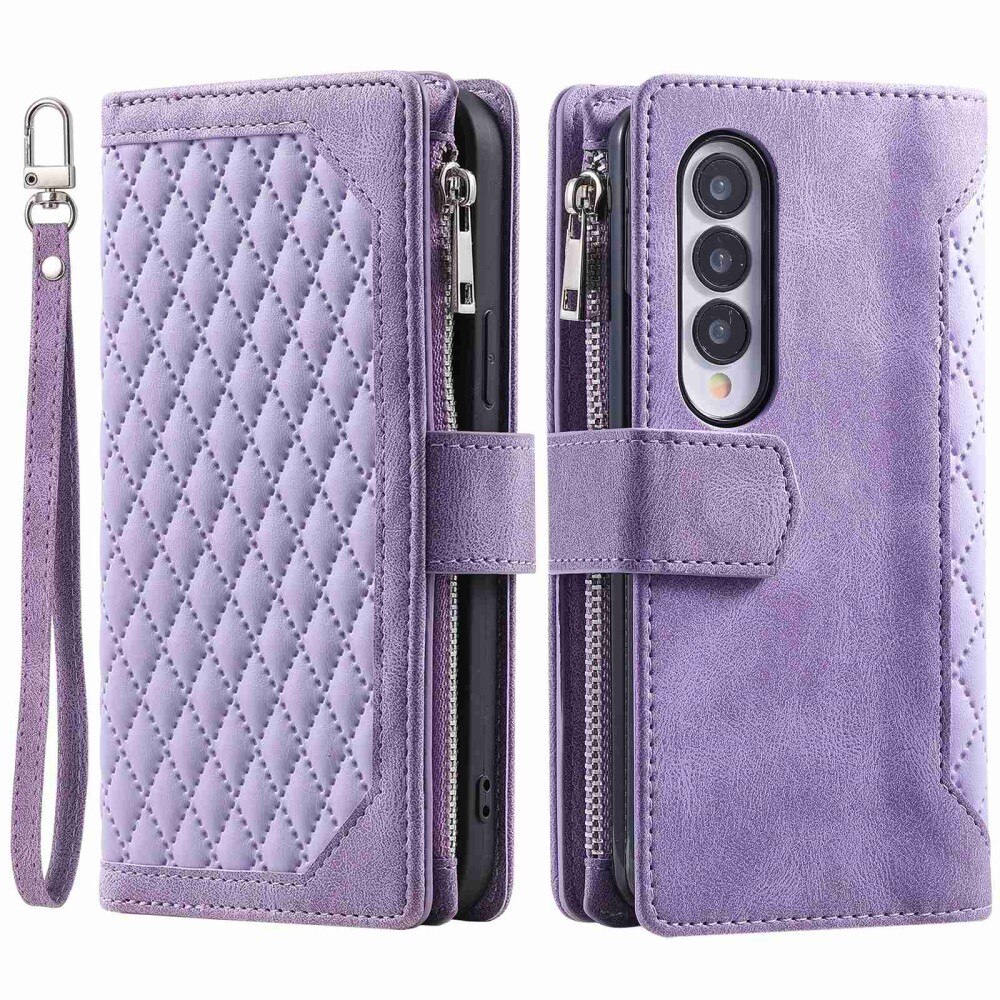 Samsung Galaxy Z Fold 4 Wallet/Purse Quilted Purple