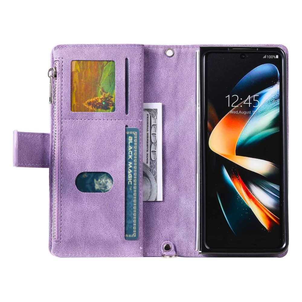 Samsung Galaxy Z Fold 4 Wallet/Purse Quilted Purple