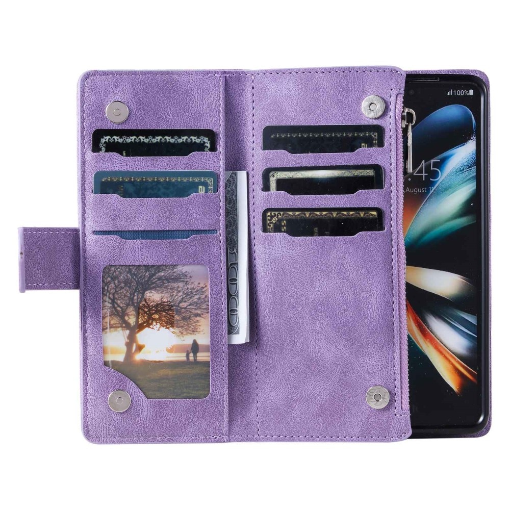 Samsung Galaxy Z Fold 4 Wallet/Purse Quilted Purple