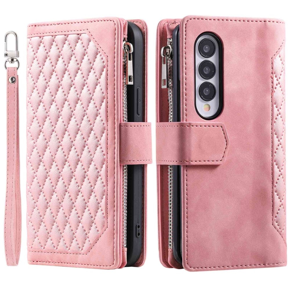 Samsung Galaxy Z Fold 4 Wallet/Purse Quilted Pink