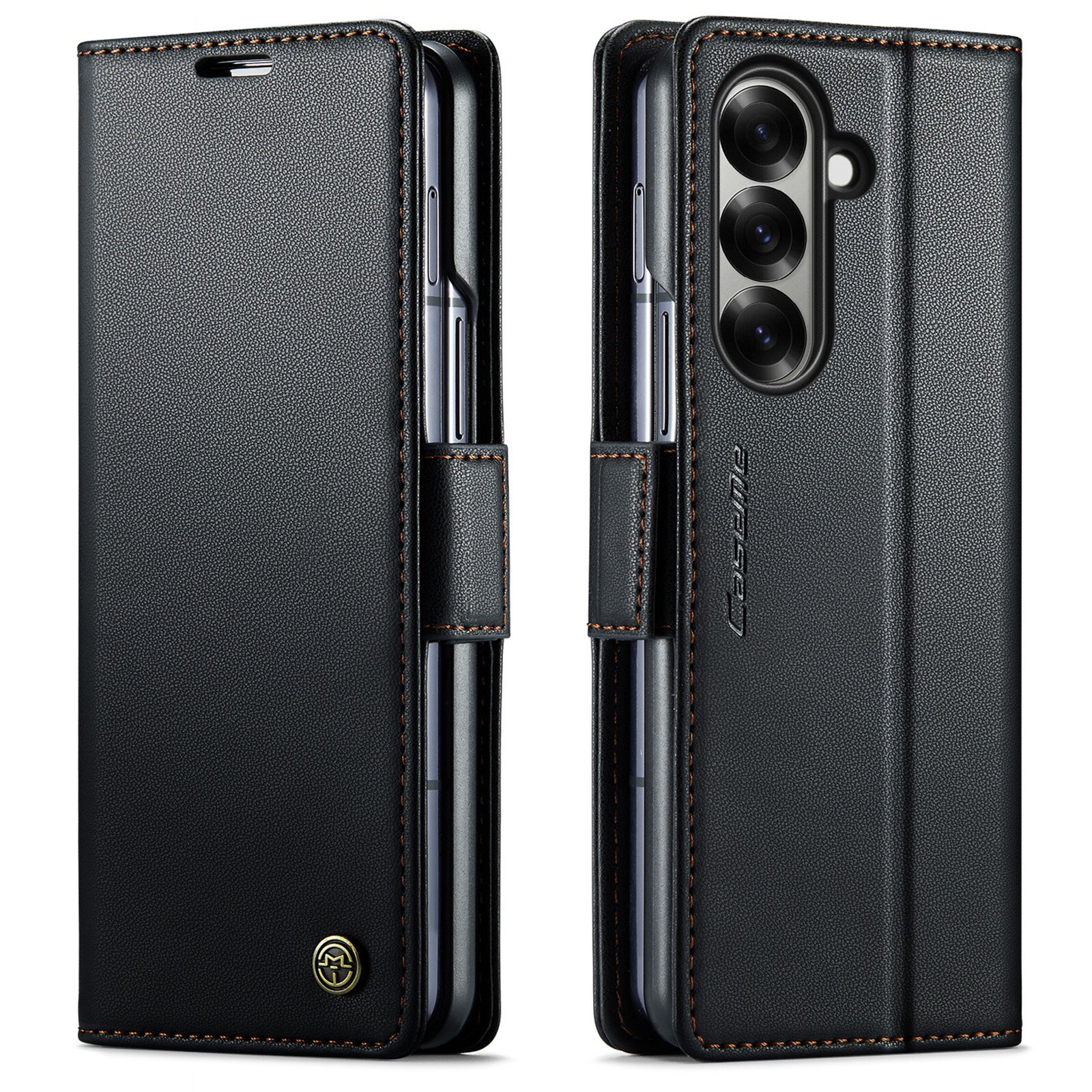 Samsung Galaxy Z Fold 7 RFID blocking Slim Wallet Case Black