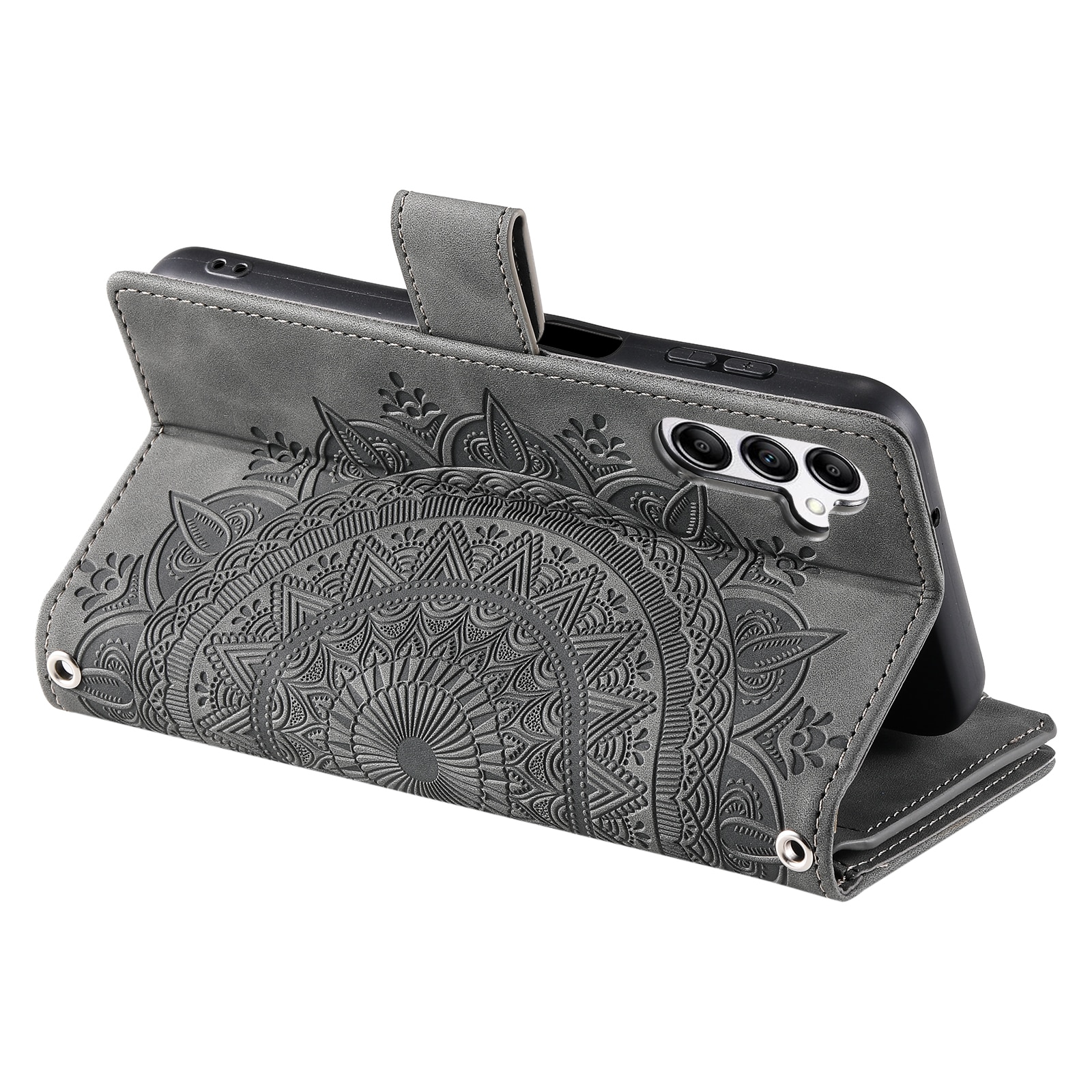 Samsung Galaxy S25 FE Wallet/Purse Mandala Grey