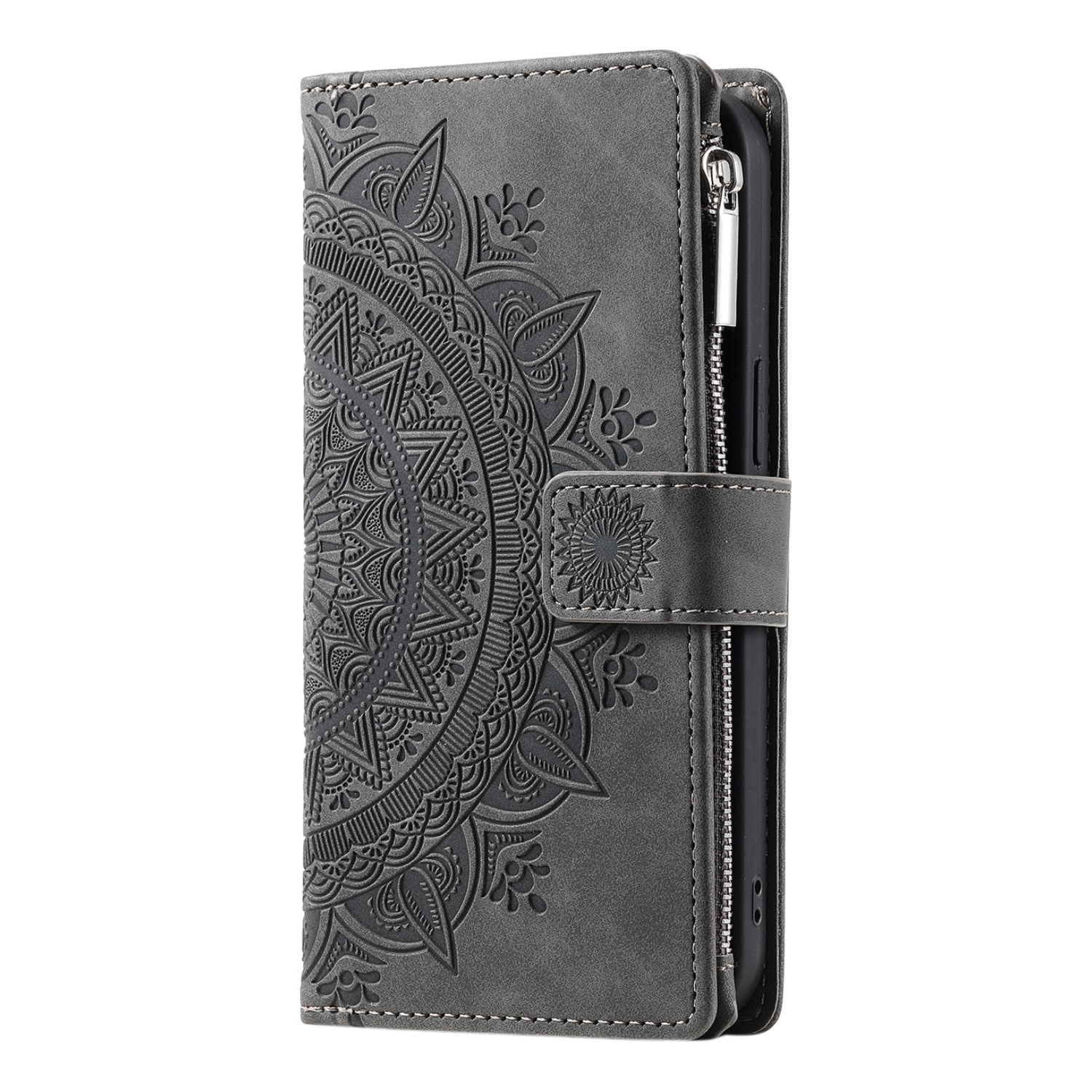 Samsung Galaxy S25 FE Wallet/Purse Mandala Grey
