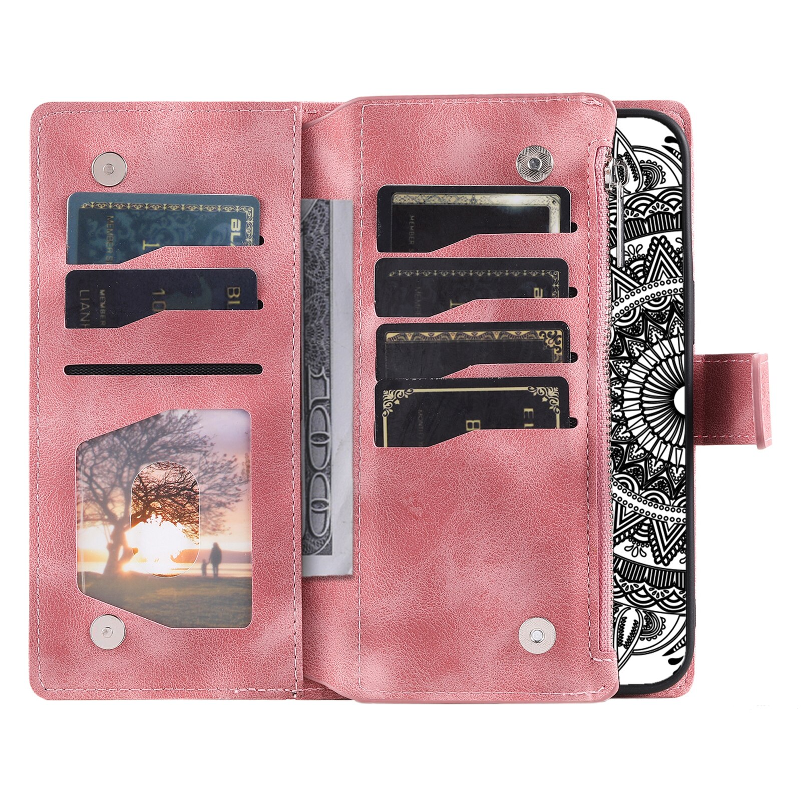 Samsung Galaxy S25 FE Wallet/Purse Mandala Pink