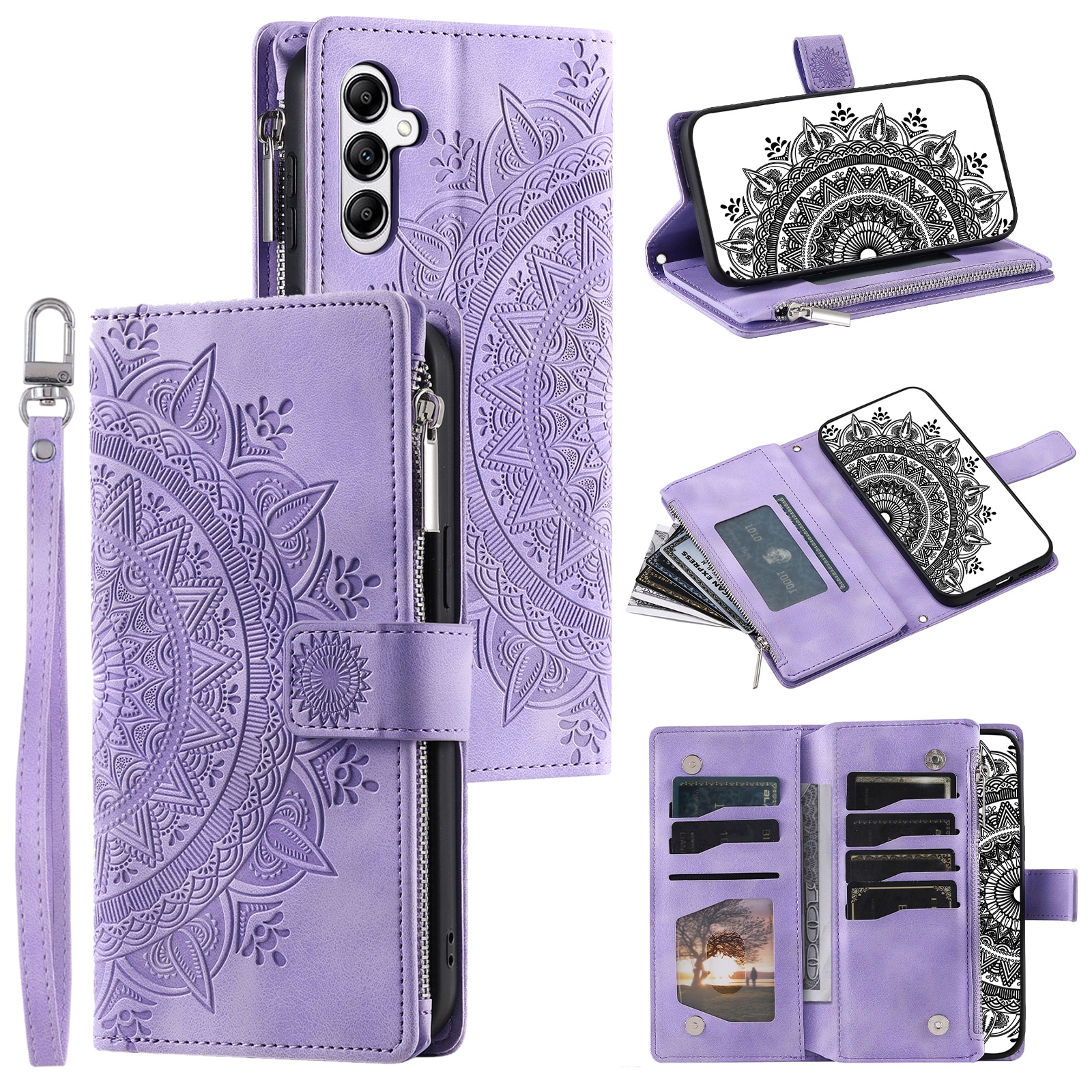 Samsung Galaxy S25 FE Wallet/Purse Mandala Purple