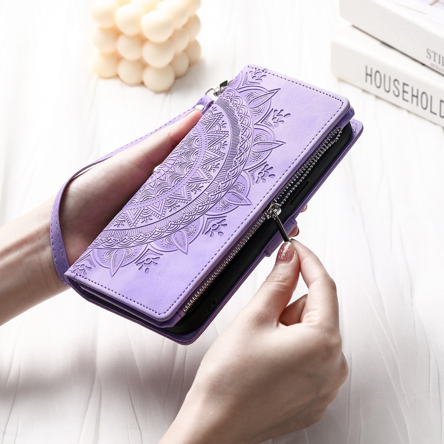 Samsung Galaxy S25 FE Wallet/Purse Mandala Purple