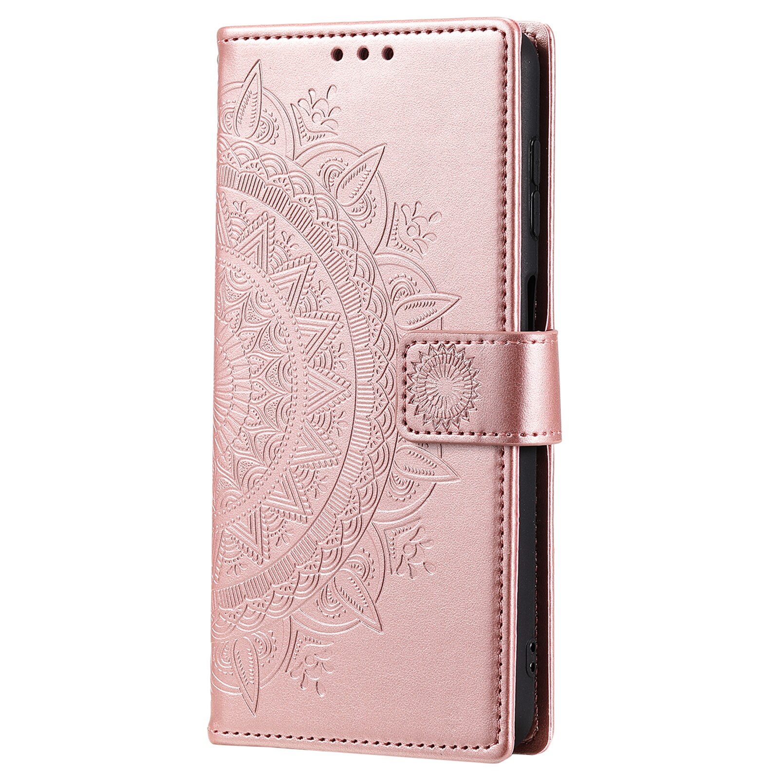 Samsung Galaxy S25 FE Leather Cover Mandala Rose Gold