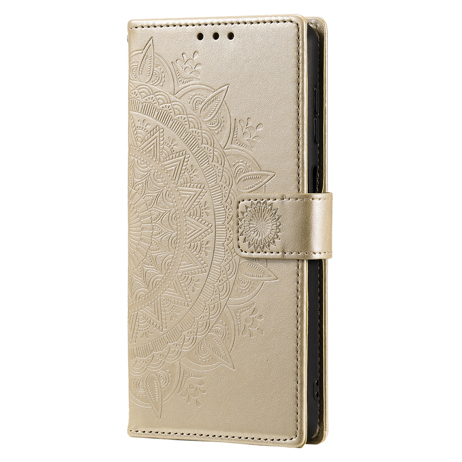 Samsung Galaxy S25 FE Leather Cover Mandala Gold