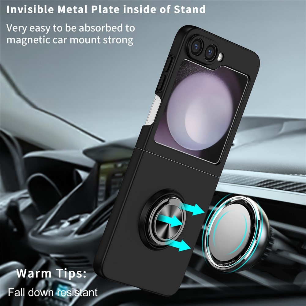Samsung Galaxy Z Flip 7 Magnetic Case with ring holder Black