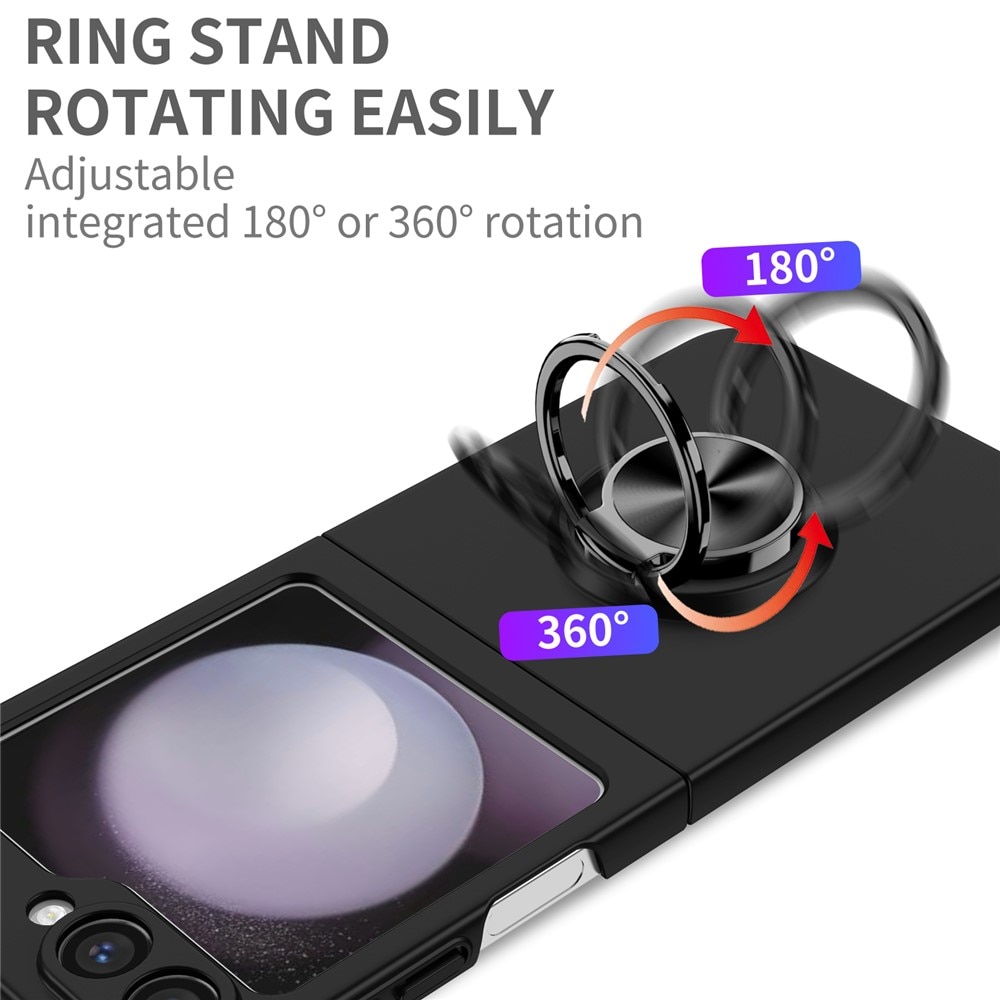 Samsung Galaxy Z Flip 7 Magnetic Case with ring holder Black