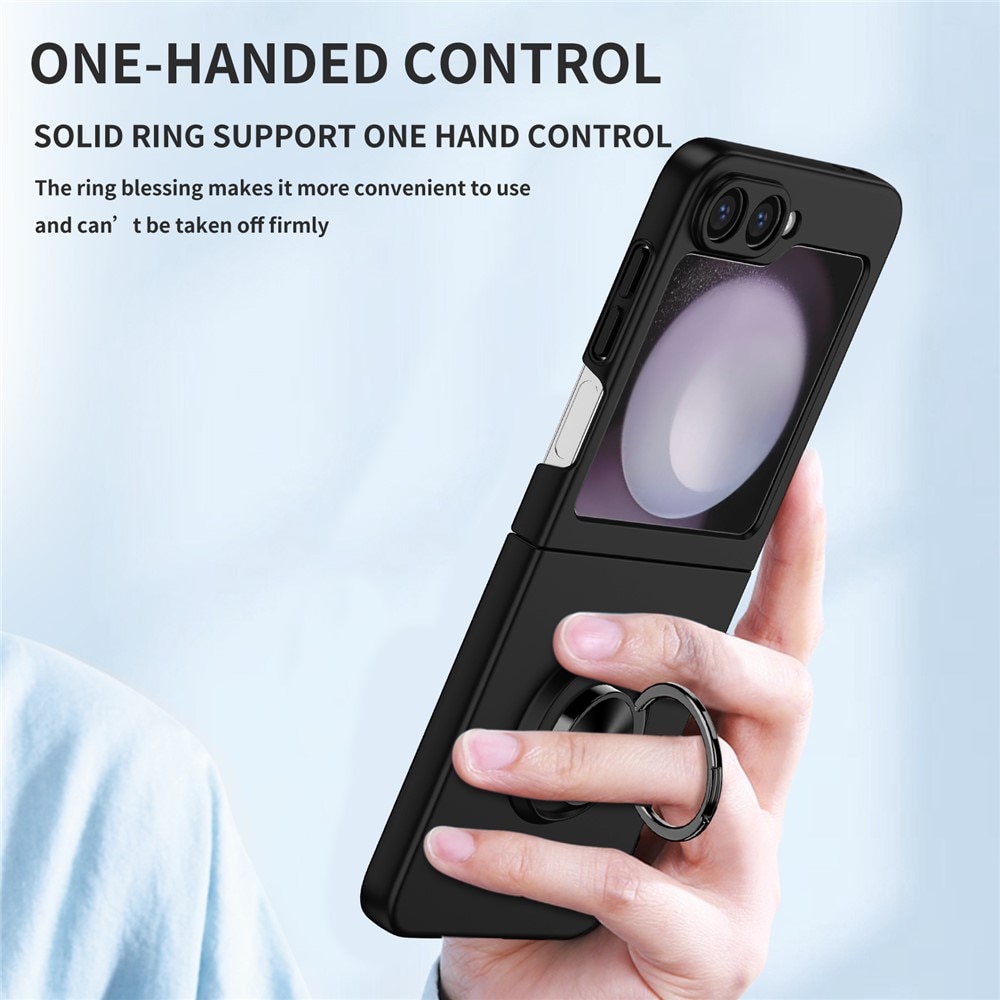 Samsung Galaxy Z Flip 7 Magnetic Case with ring holder Black