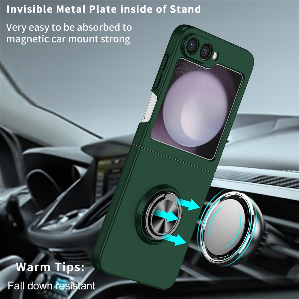 Samsung Galaxy Z Flip 7 Magnetic Case with ring holder Green