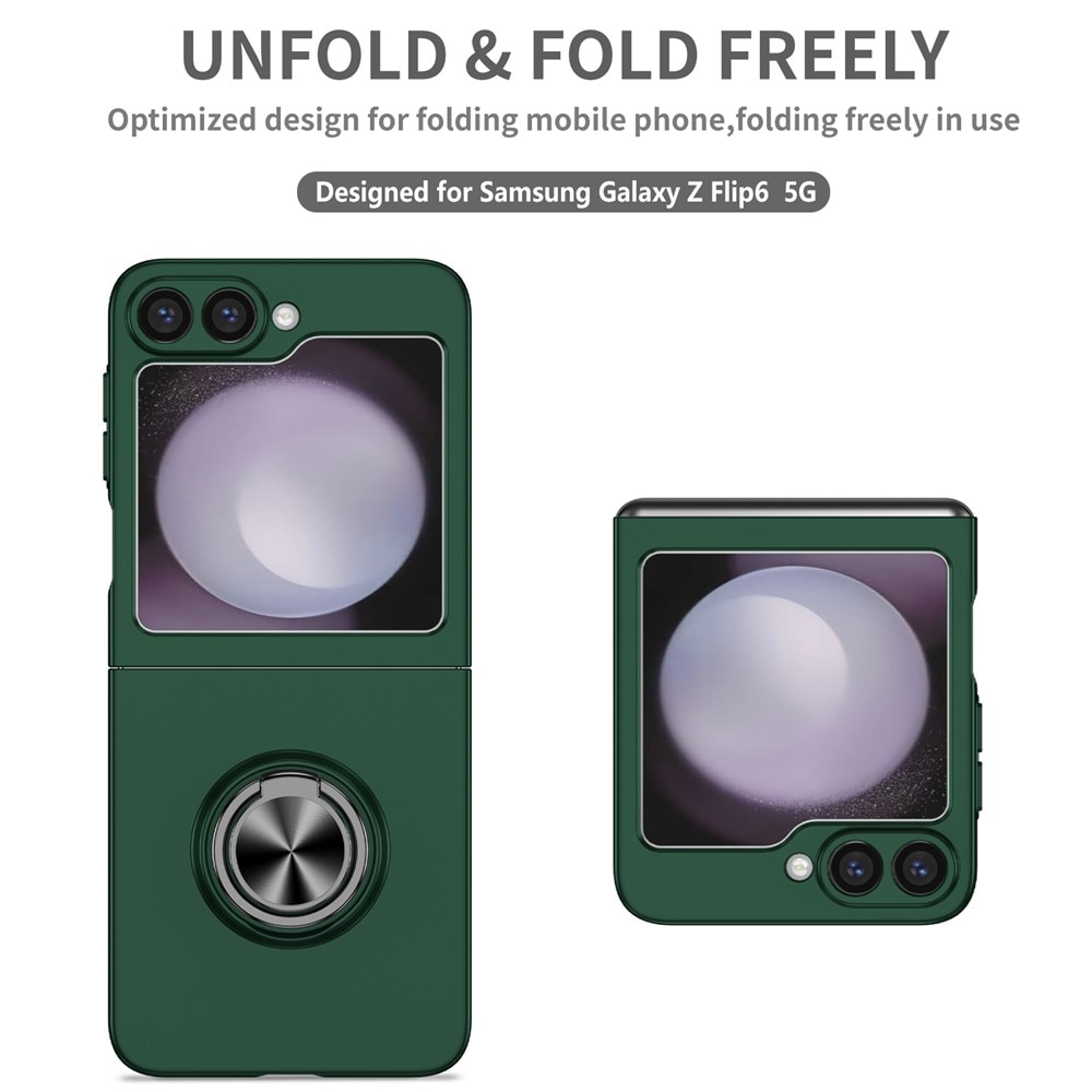 Samsung Galaxy Z Flip 7 Magnetic Case with ring holder Green