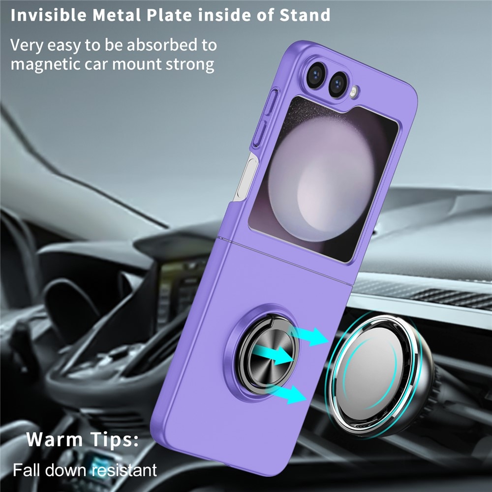 Samsung Galaxy Z Flip 7 Magnetic Case with ring holder Purple