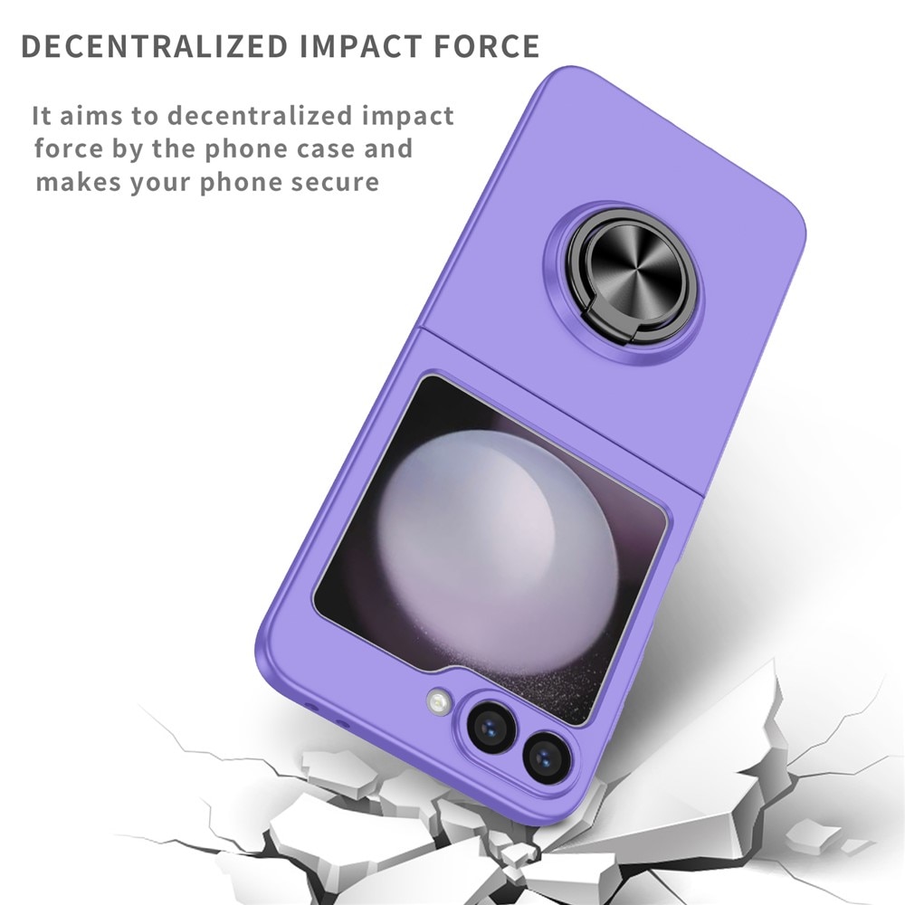 Samsung Galaxy Z Flip 7 Magnetic Case with ring holder Purple