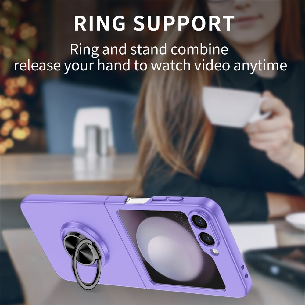 Samsung Galaxy Z Flip 7 Magnetic Case with ring holder Purple
