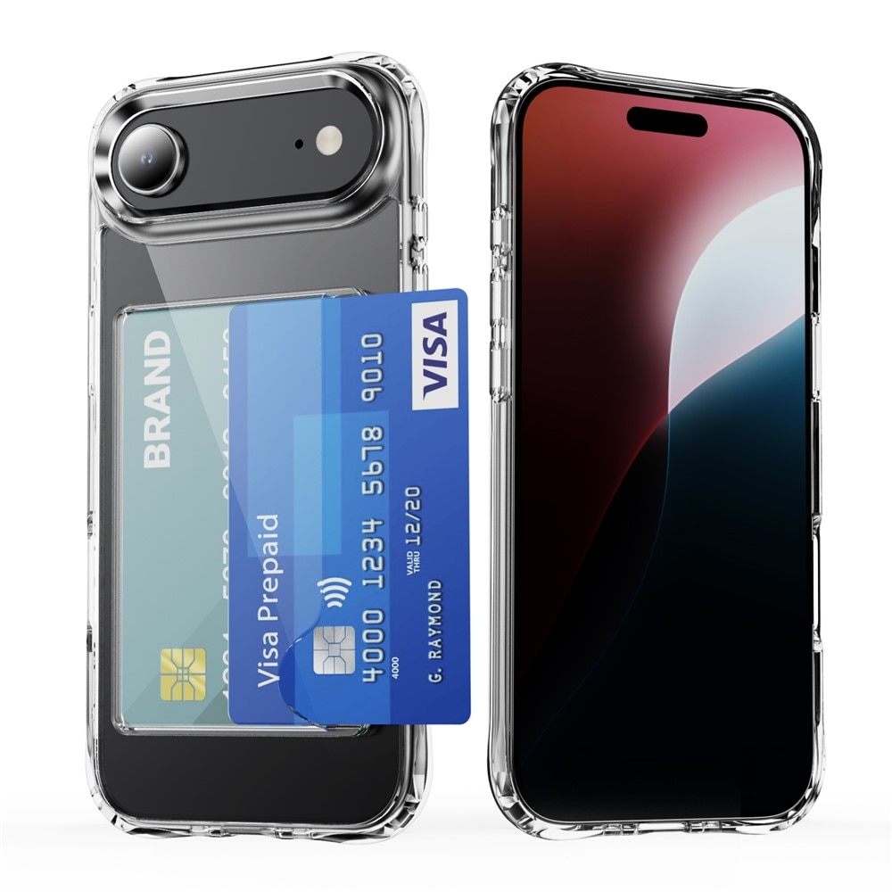 iPhone 17 Air Hybrid Case Card Slot Transparent