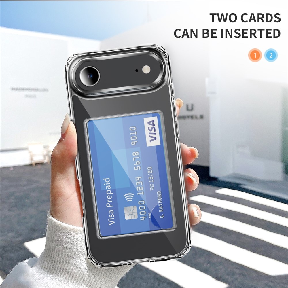 iPhone 17 Air Hybrid Case Card Slot Transparent