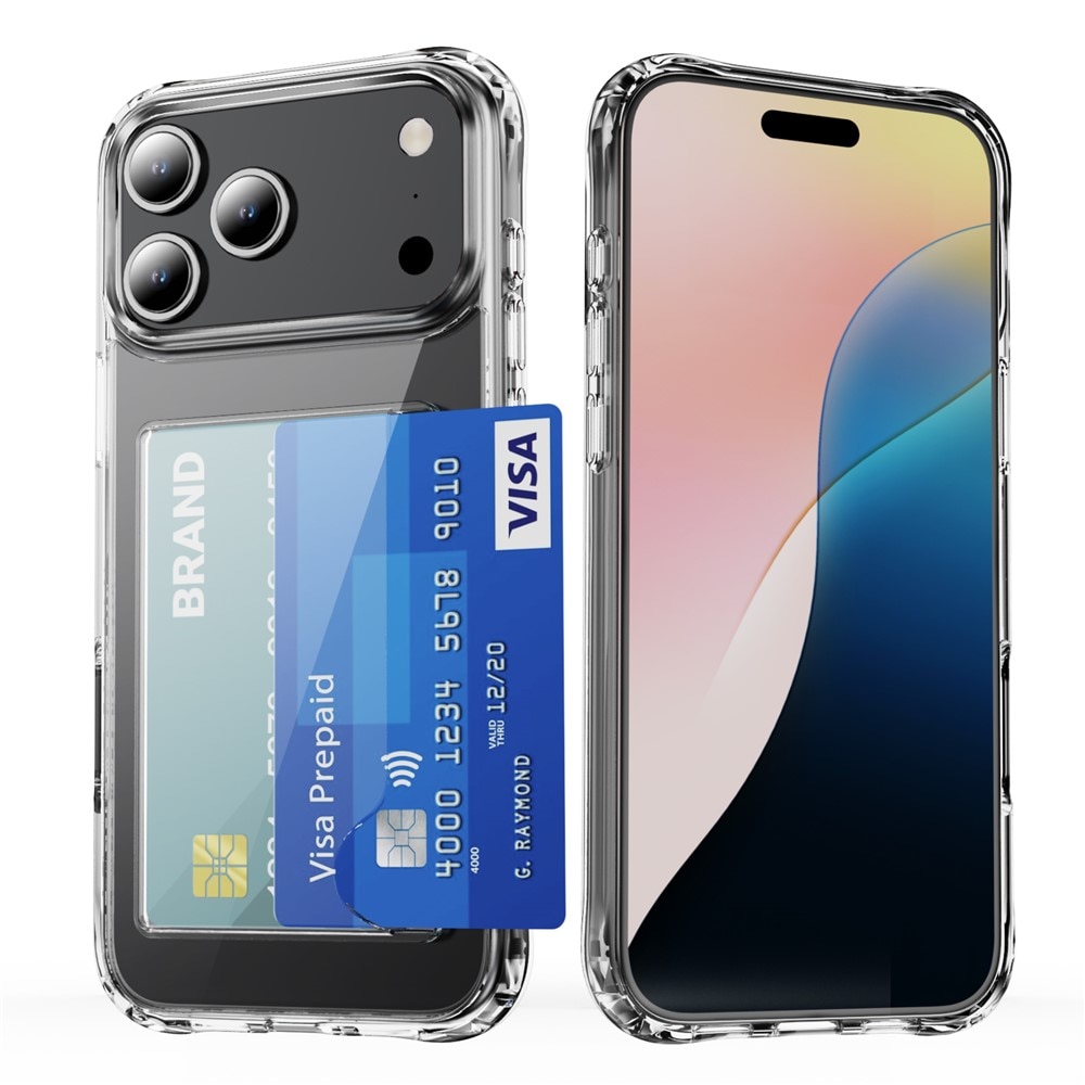 iPhone 17 Pro Hybrid Case Card Slot Transparent
