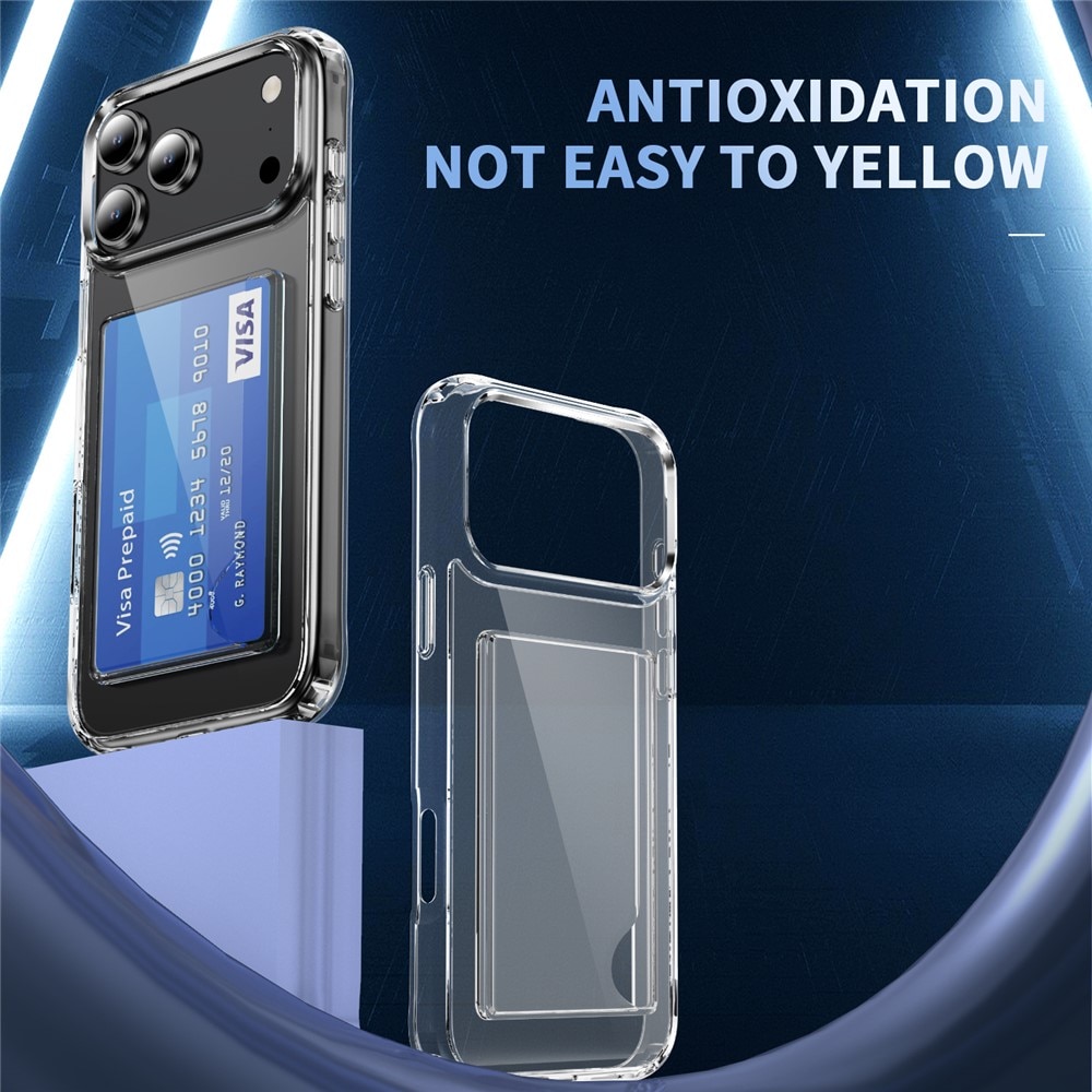 iPhone 17 Pro Hybrid Case Card Slot Transparent