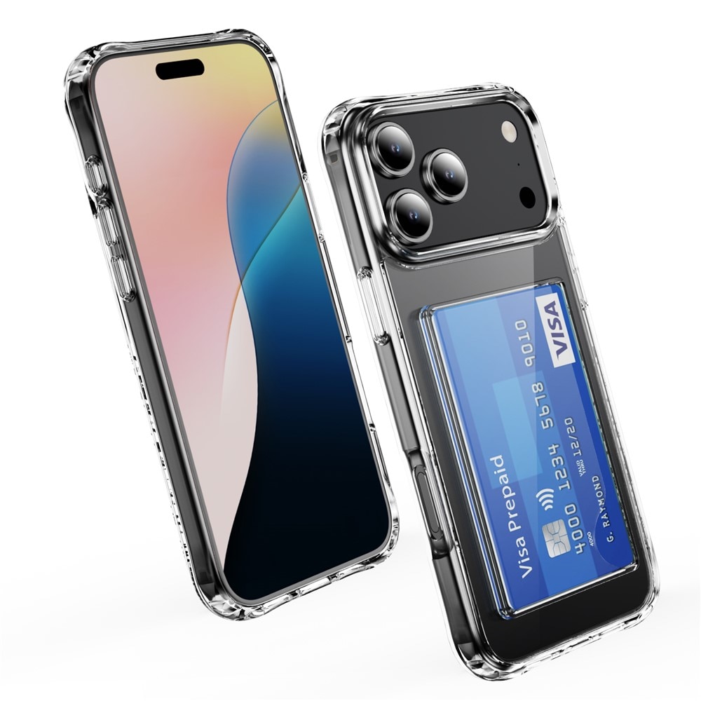 iPhone 17 Pro Max Hybrid Case Card Slot Transparent