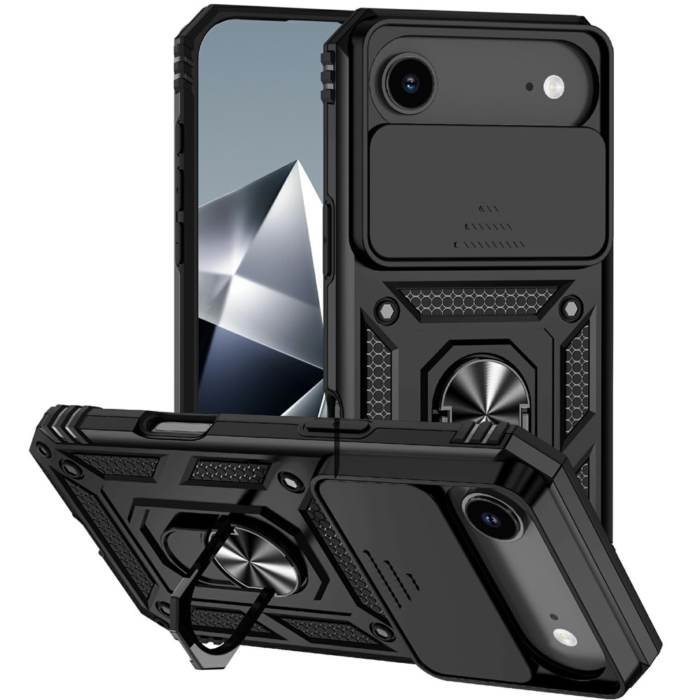 iPhone 17 Air Hybrid Case Tech Ring w. Camera Protector Black