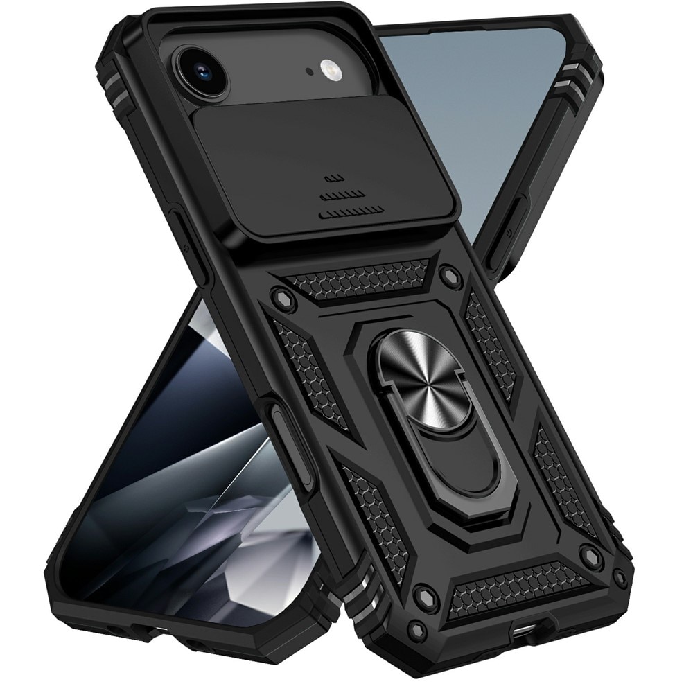 iPhone 17 Air Hybrid Case Tech Ring w. Camera Protector Black