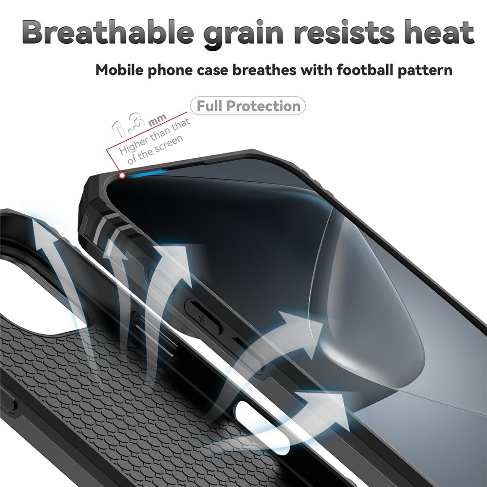 iPhone 17 Hybrid Case Tech Ring w. Camera Protector Black