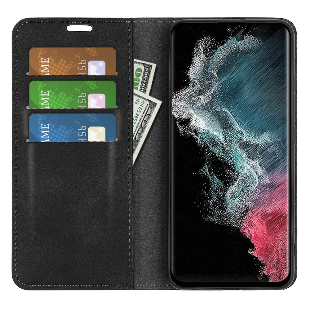 Samsung Galaxy S23 Ultra Slim Wallet Case Black