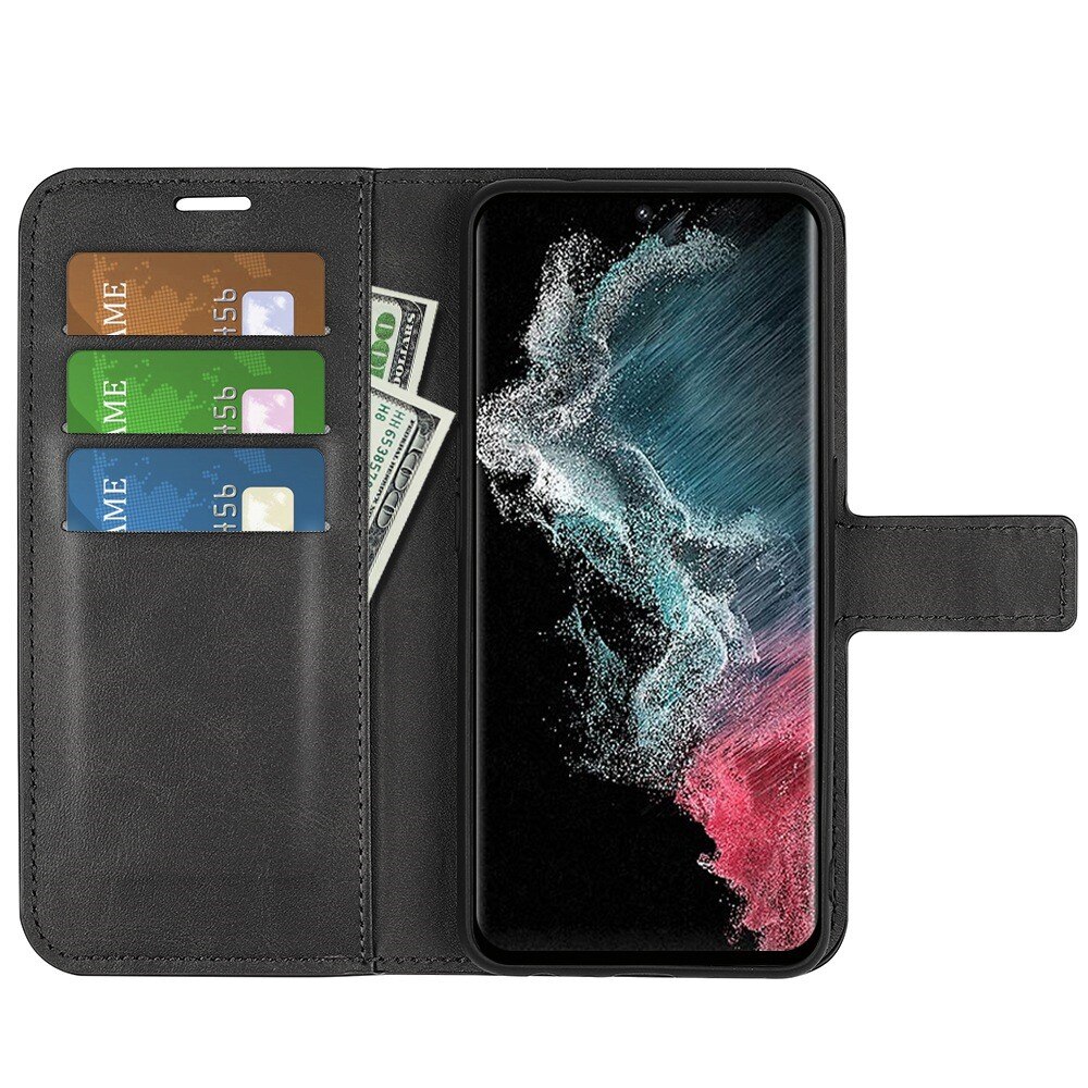 Samsung Galaxy S23 Ultra Leather Wallet Black