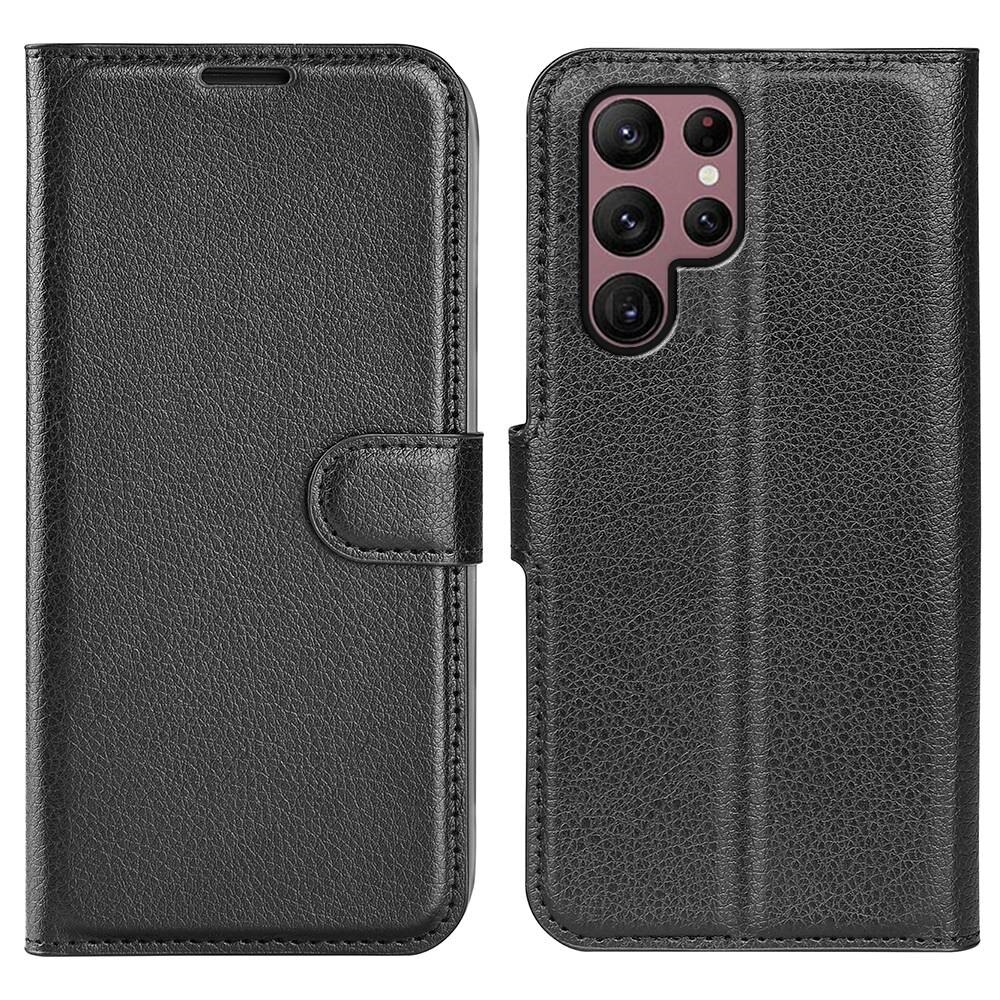 Samsung Galaxy S23 Ultra Wallet Book Cover Black