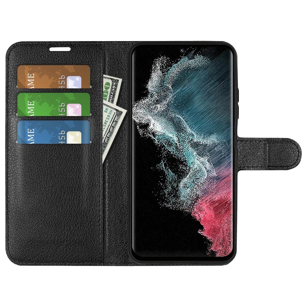 Samsung Galaxy S23 Ultra Wallet Book Cover Black