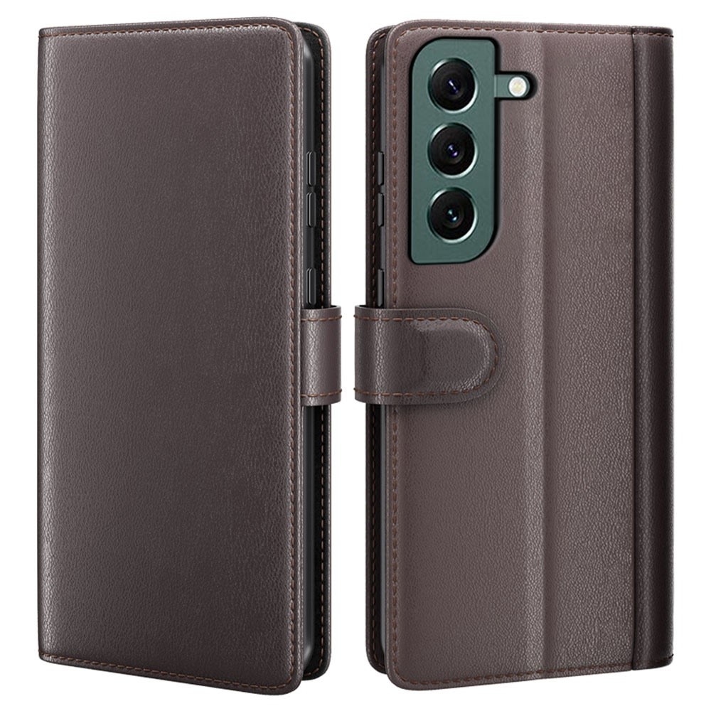 Samsung Galaxy S23 Plus Genuine Leather Wallet Case Brown