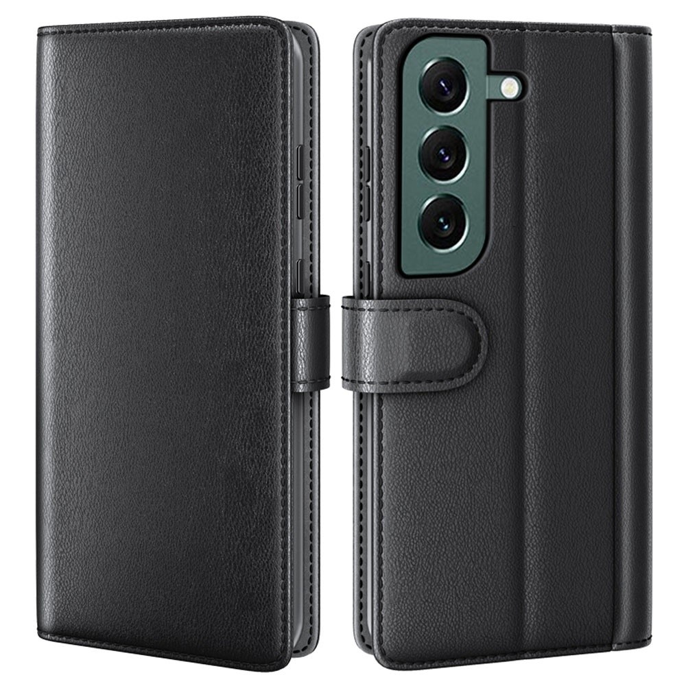 Samsung Galaxy S23 Plus Genuine Leather Wallet Case Black