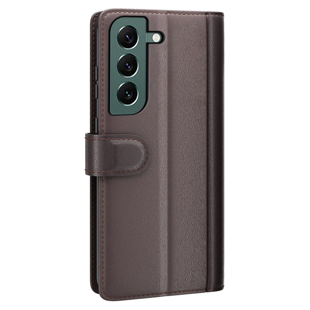 Samsung Galaxy S23 Genuine Leather Wallet Case Brown