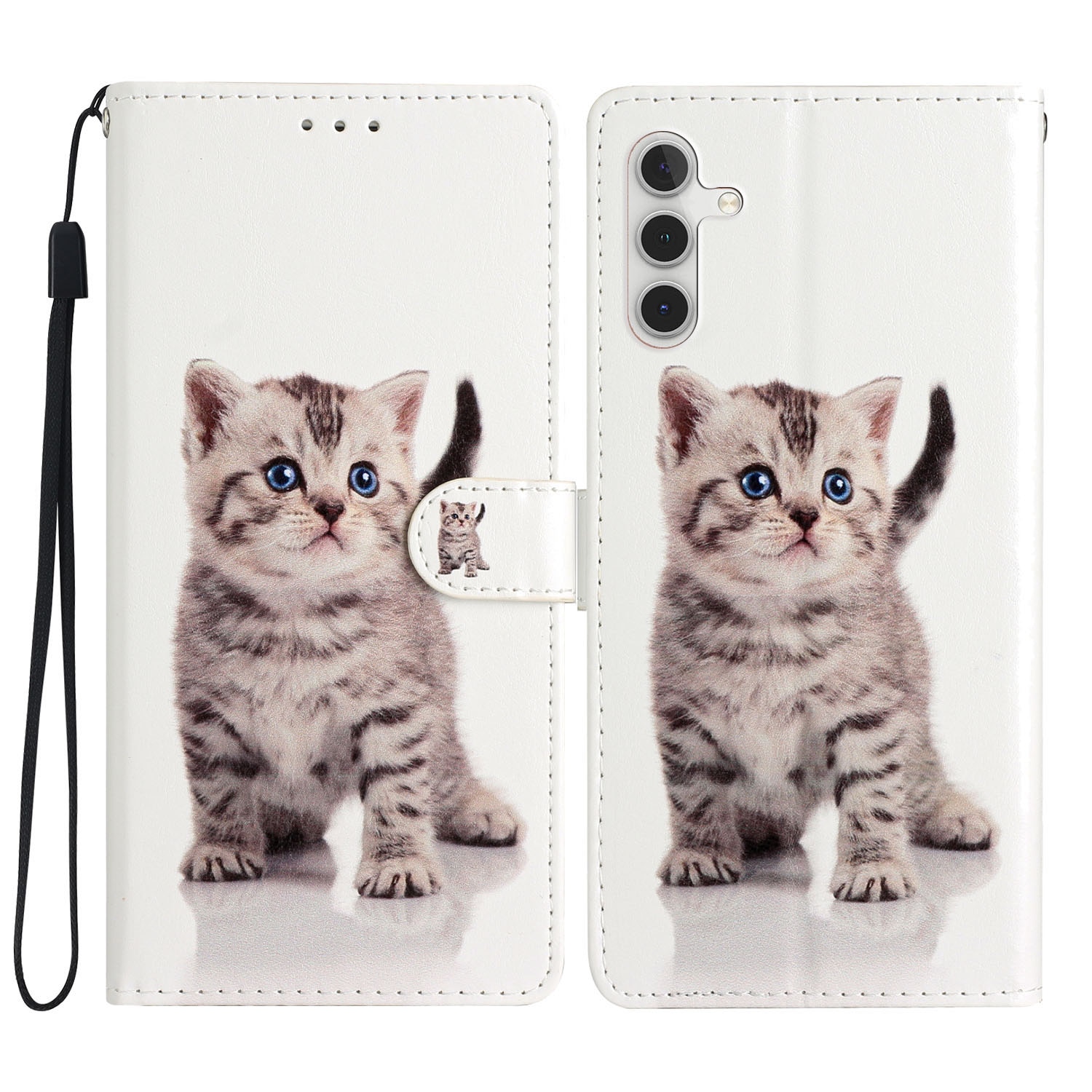 Samsung Galaxy S25 FE Wallet Book Cover Kitten