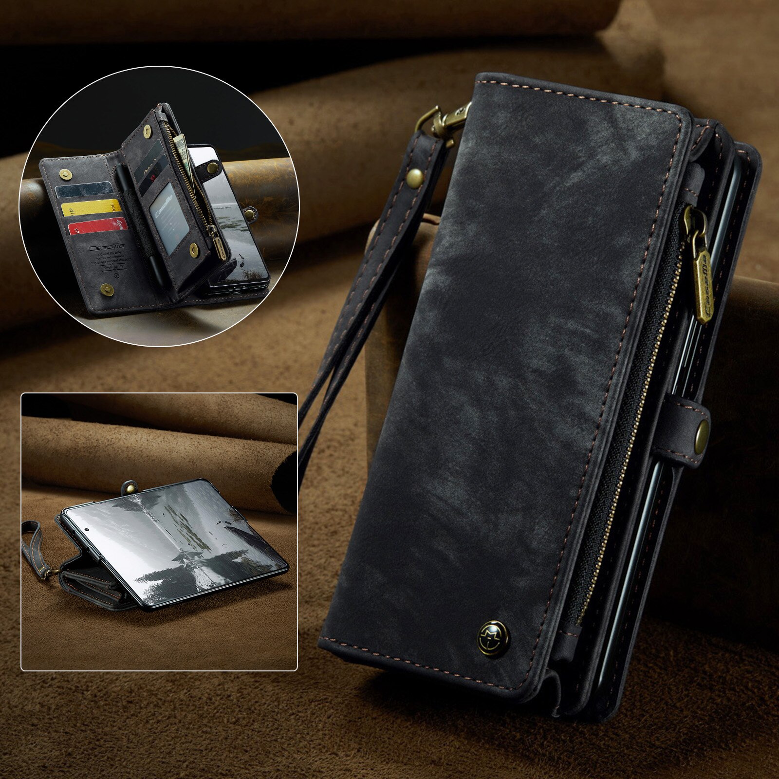 Samsung Galaxy Z Fold 7 Multi-slot Wallet Case Grey
